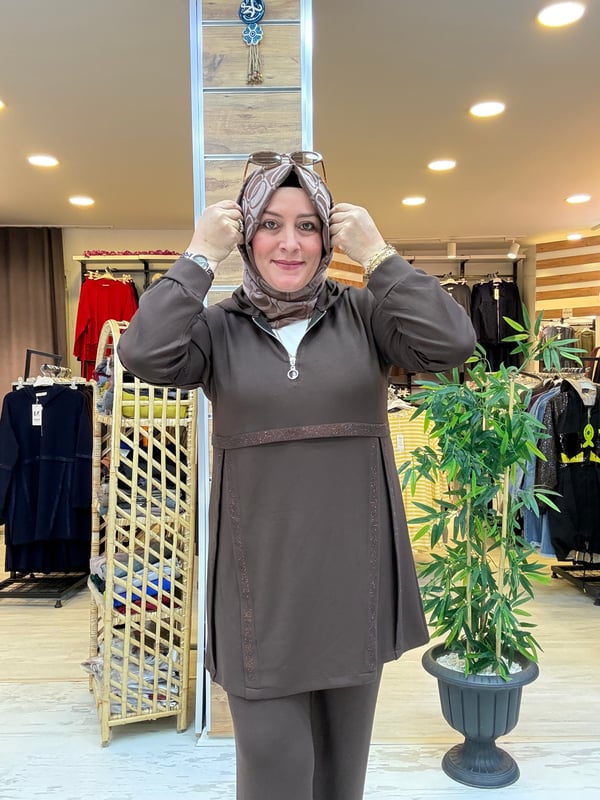 SPOR ŞIK KAPÜŞONLU TAKIM