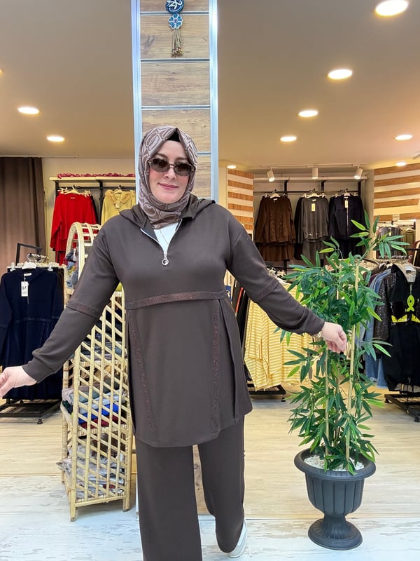 SPOR ŞIK KAPÜŞONLU TAKIM