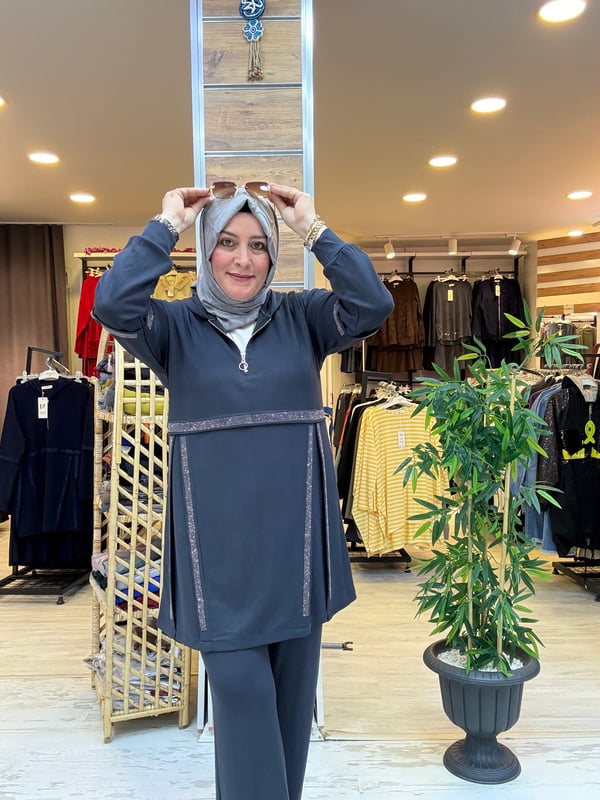 SPOR ŞIK KAPÜŞONLU TAKIM