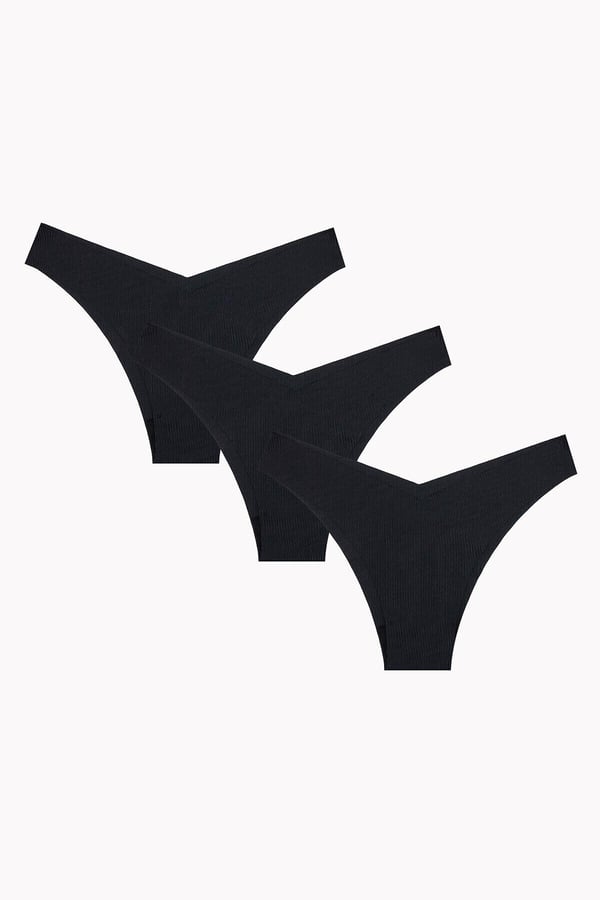 3lü lazer kesim v shape brazilian külot