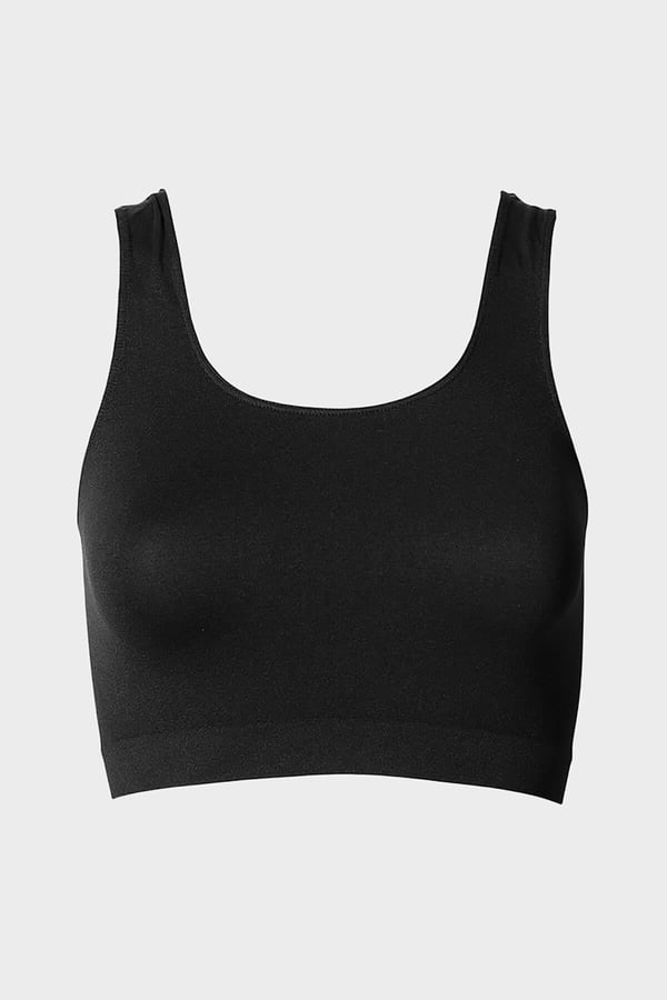 Siyah Kalın Askılı Seamless Bustiyer Atlet Body