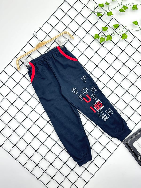 0570-1 Mountster 95 Baskılı Mevsimlik Erkek Çocuk Tek Alt (7-11 Yaş)-LACİVERT
