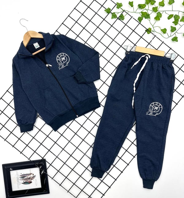 0731 Sport Black İndland Yazılı Erkek Çocuk Mevsimlik Takım (8-15 Yaş)-LACİVERT