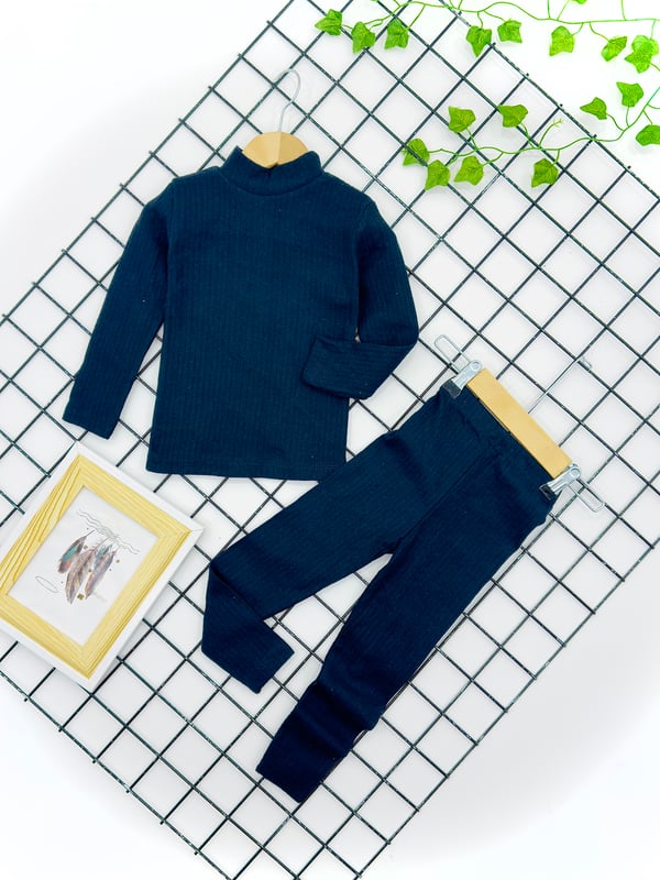 1300 Fitilli Kumaş Kışlık Unisex Takım-LACİVERT