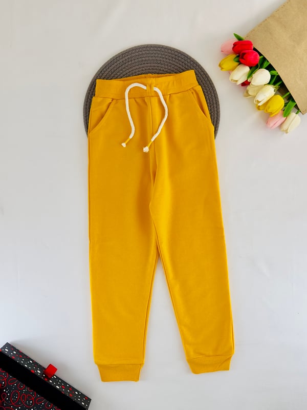 17101 Cepli Unisex Çocuk Eşofman Altı-KAVUN İÇİ