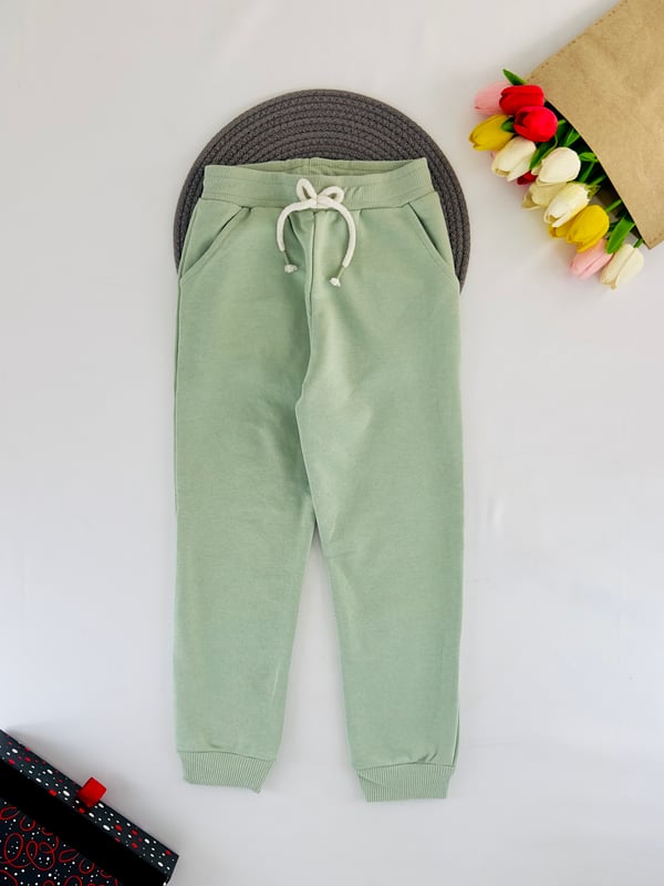 17802 Bel Lastikli Cepli Unisex Penye Mevsimlik Tek Alt-SU YEŞİLİ