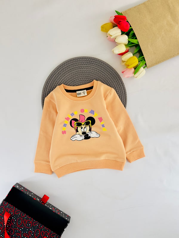 20601 Minnie Mause Gözlük Baskılı Kız Çocuk Sweeat-SOMON