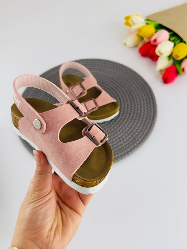 2230-1 Birknstck Sandalet Model Unisex Çocuk Terlik-PEMBE