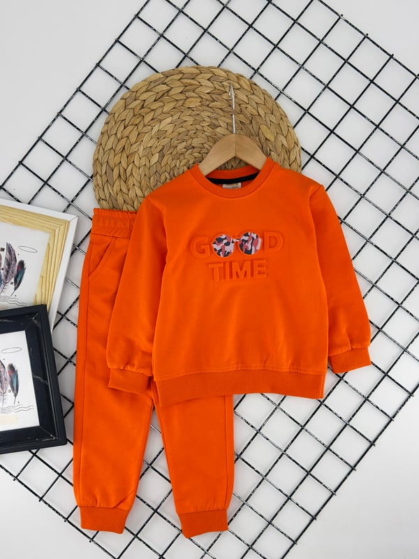 24960 Good Timebas Erkek Çocuk Mevsimlik Takım-TURUNCU