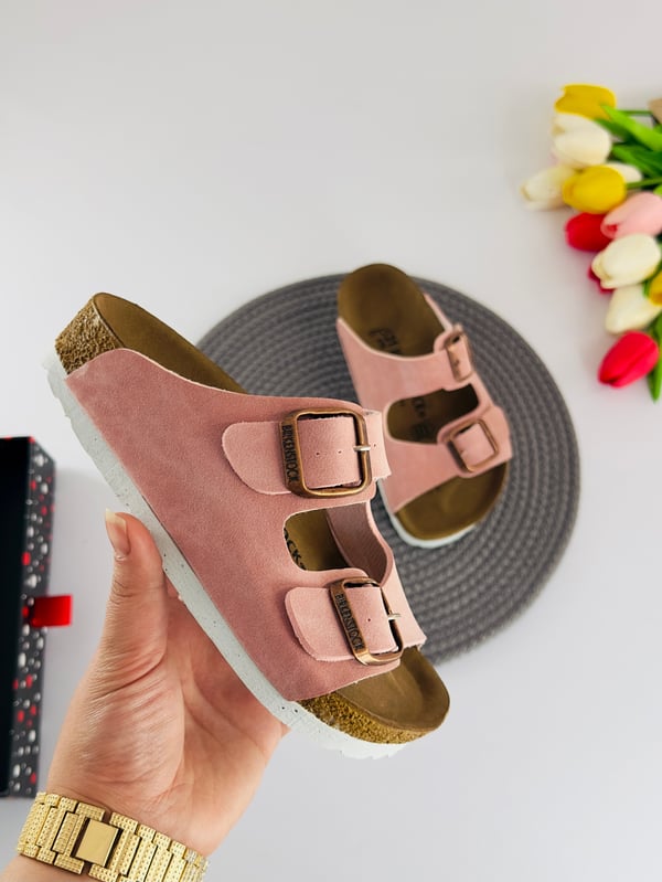 3135-1 Brknstck Düz Renk Unisex Çocuk Terlik-PEMBE