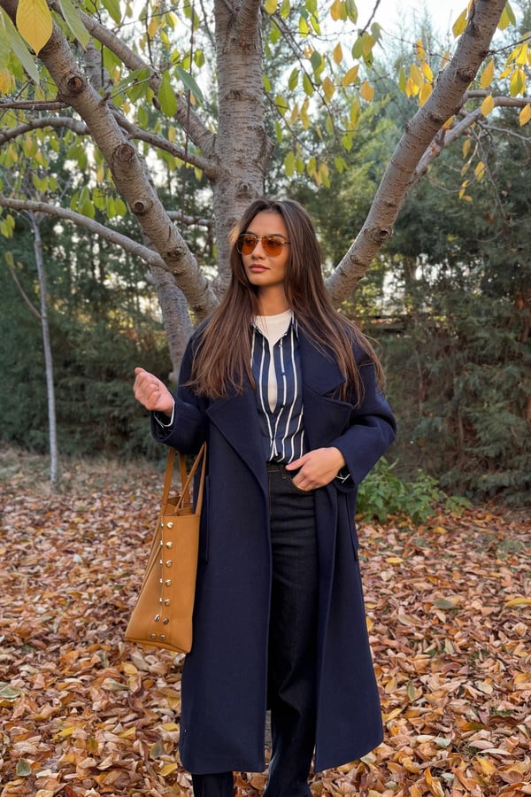 ms. lacivert kaşe kaban