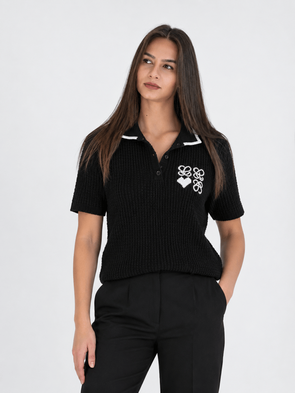 Polo Yaka Örgü Triko 