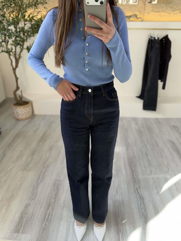 Rm Wide Leg Koyu Denim 