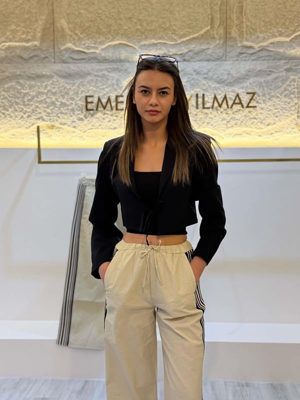 Siyah Crop Ceket