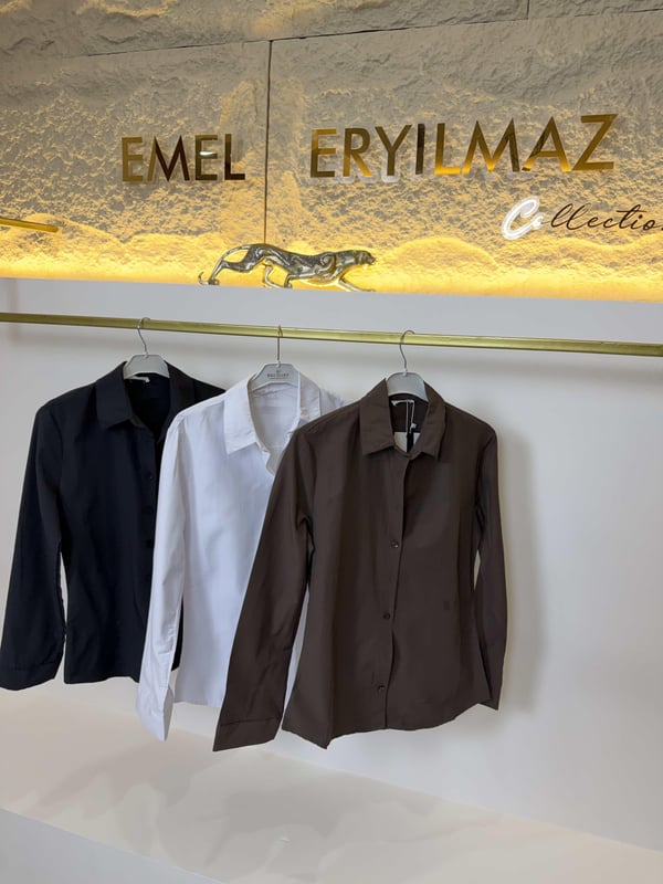Siyah Slim Fit Poplin Gömlek