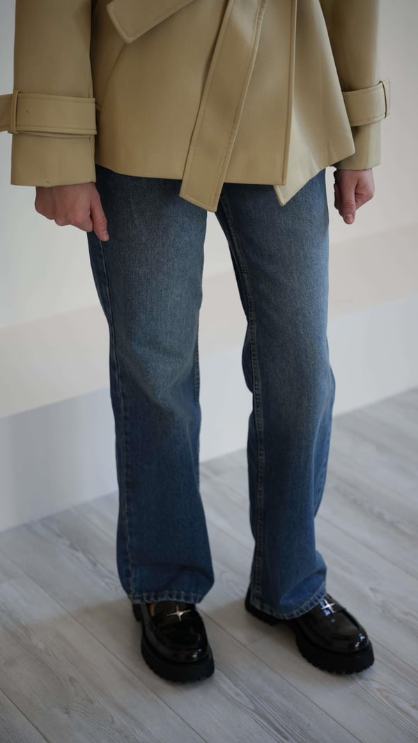 Zr Taşlamalı Wide Leg Denim