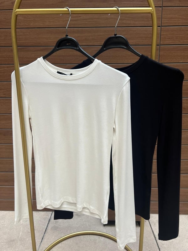 Bisiklet Yaka Hamur Body (Beyaz)