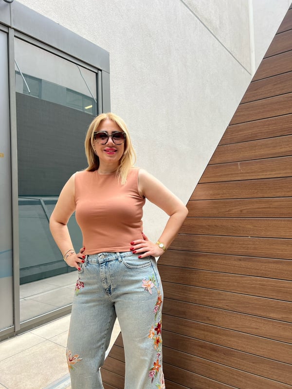 Bisiklet Yaka Kolsuz Penye Body (Açık kahve) 
