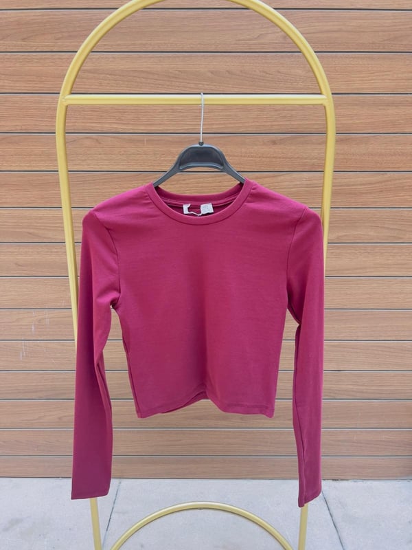 Bisiklet Yaka Uzun Kol Basic Body( bordo) 