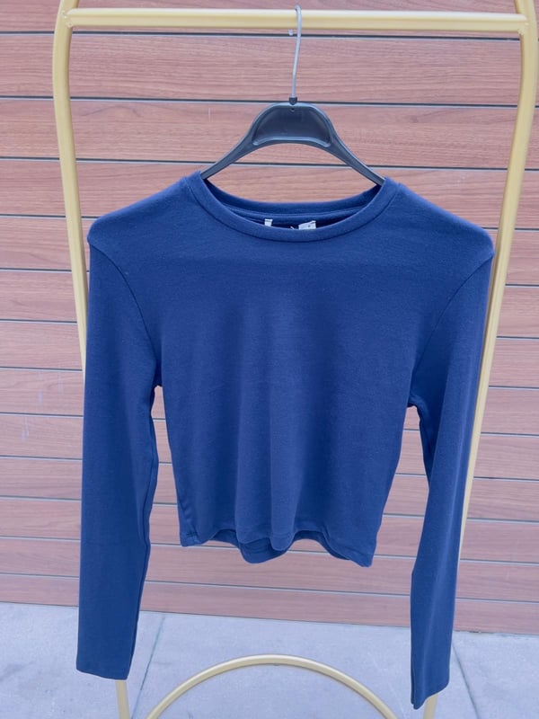 Bisiklet Yaka Uzun Kol Basic Body( lacivert) 