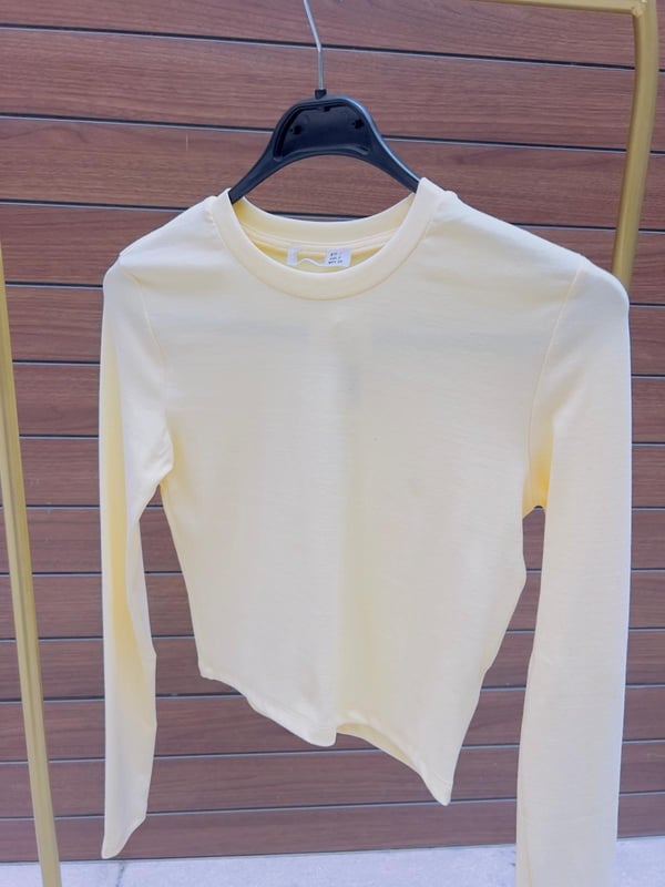 Bisiklet Yaka Uzun Kol Basic Body (sarı) 