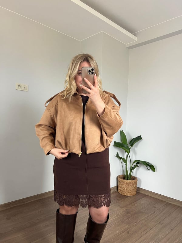 Bomber Ceket (Camel) 