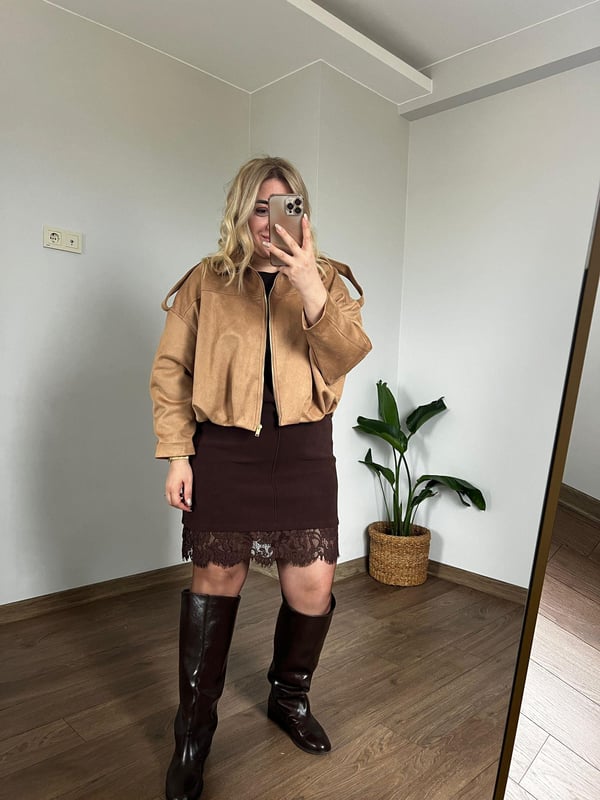 Bomber Ceket (Camel) 