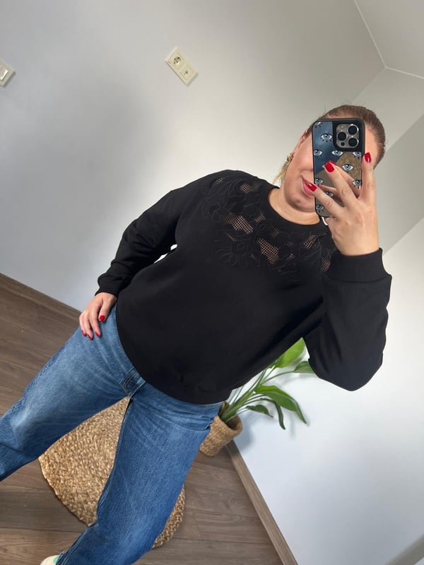 Dantel Detay Sweatshirt 