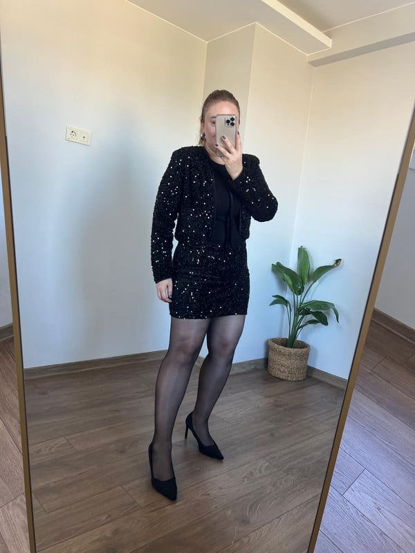 Mini Boy Payetli Etek