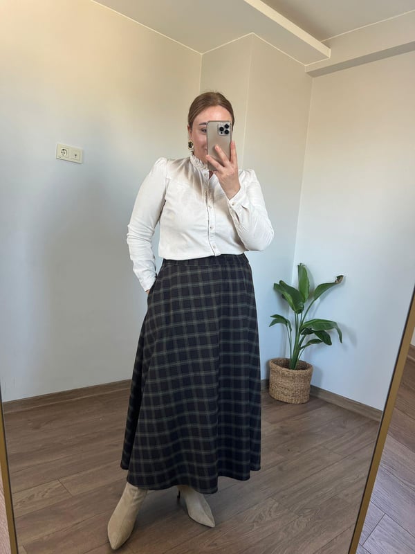 Orijinal Marka Dik Yaka Kadife Gömlek 