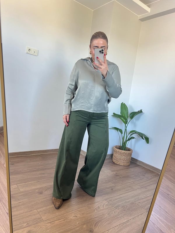 Orijinal Marka Wideleg Full Likralı Jean (Yeşil)