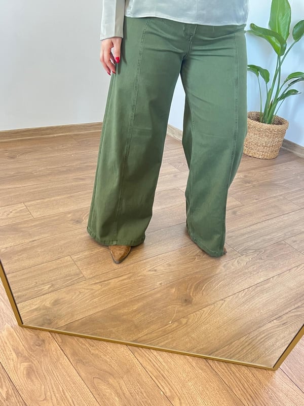 Orijinal Marka Wideleg Full Likralı Jean (Yeşil)