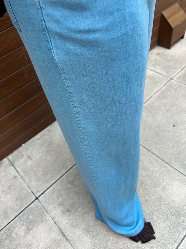 Taşlanmış İnce Jean Pantolon 