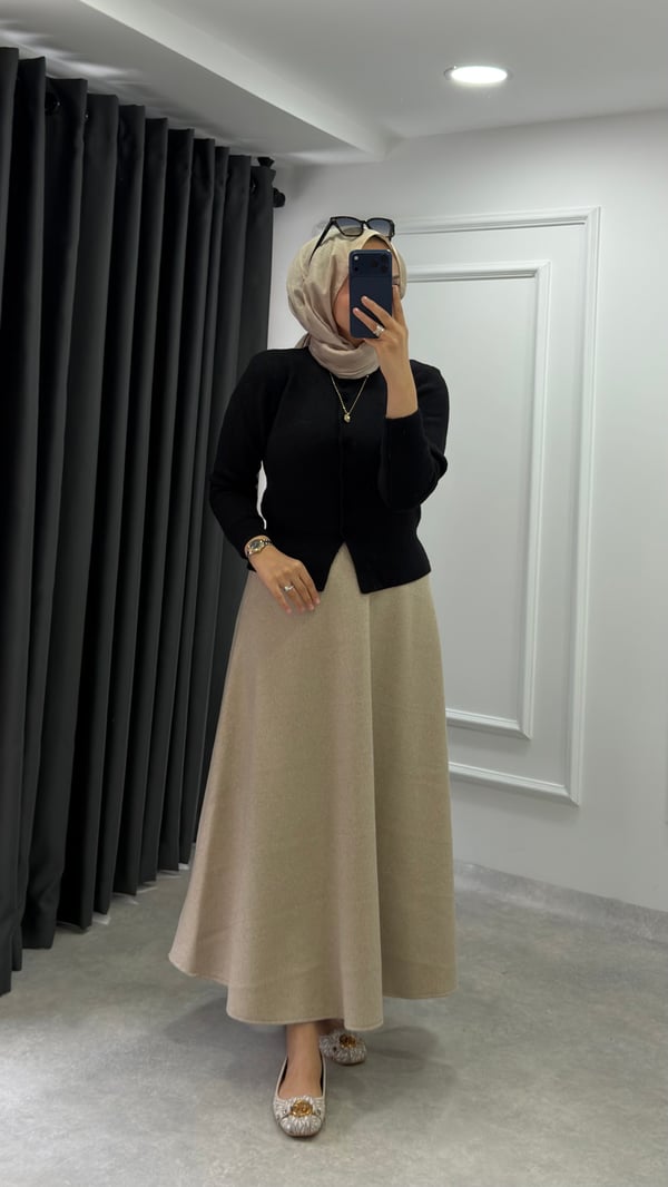Düğmeli Hırka | Siyah