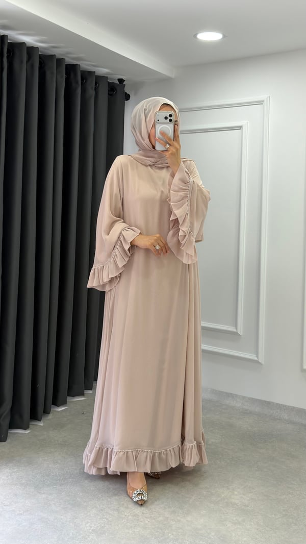 Hüda Elbise | Bej