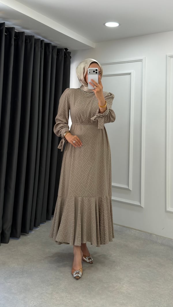 Nurgül  Elbise | Bej