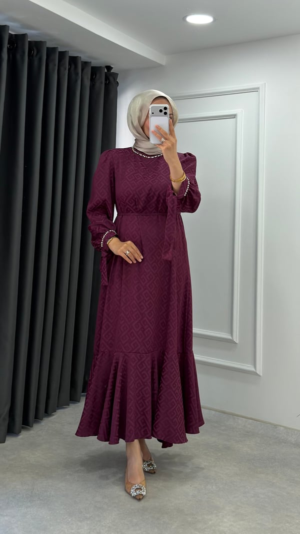 Nurgül  Elbise | Mürdüm