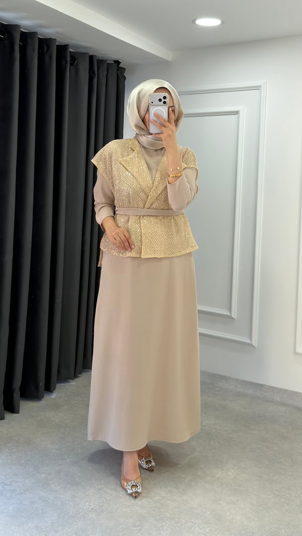 Şenay Elbise | Bej