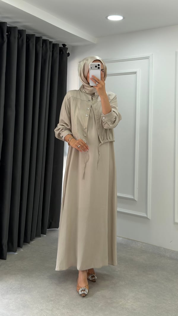 Şimay Elbise | Bej