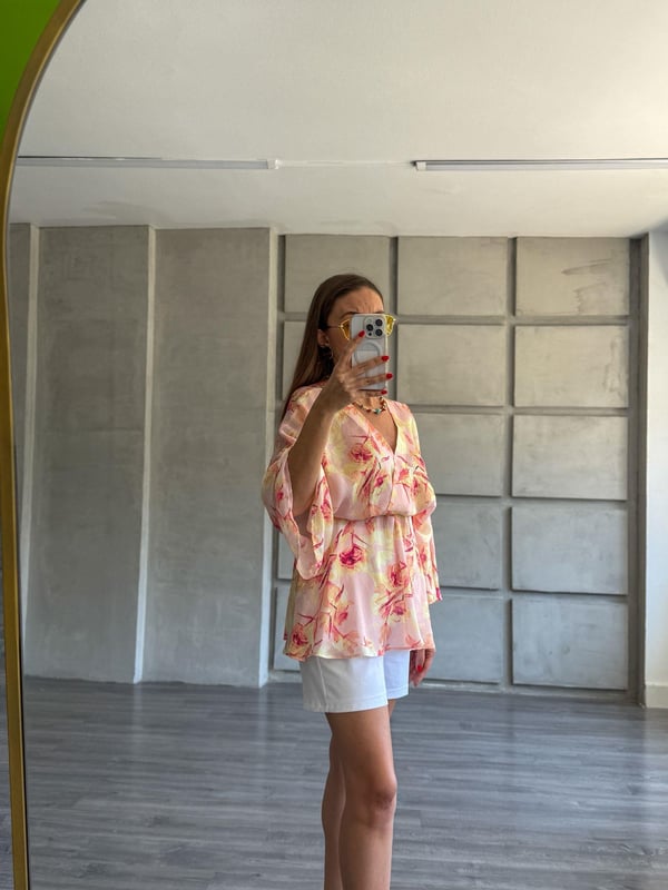 Saten Kimono Bluz