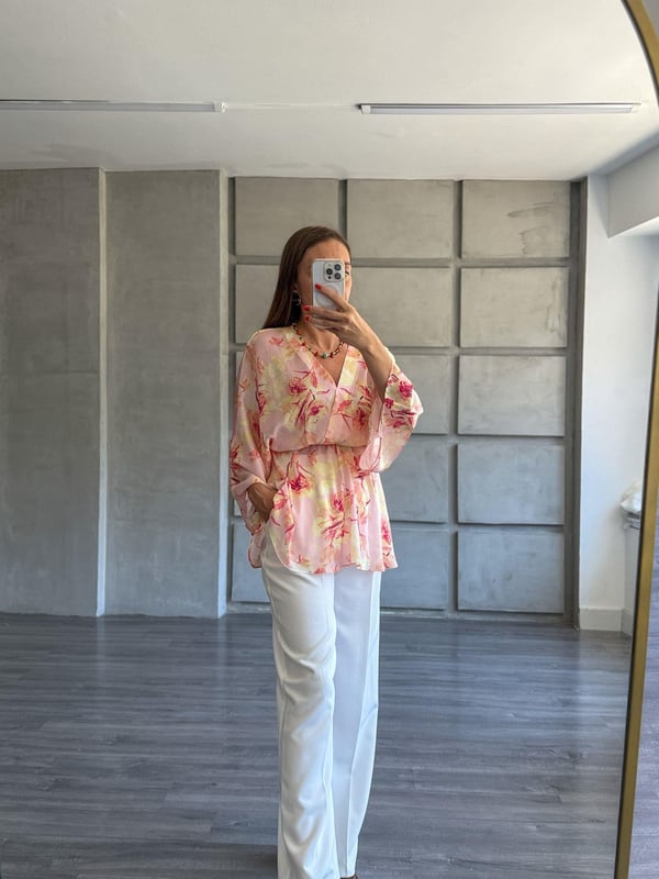 Saten Kimono Bluz