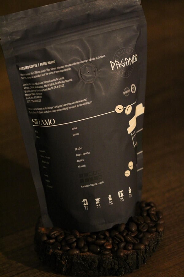 250 gr Öğütülmüş Filtre Kahve %100 Arabica Etiyopya Sidamo