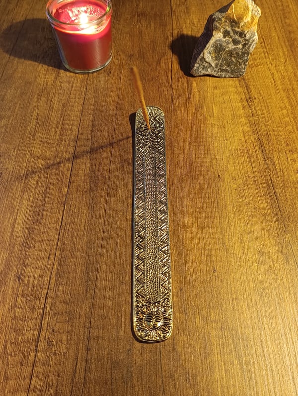 Güneş Sembollü Alimünyum Çubuk Tütsülük Gold
