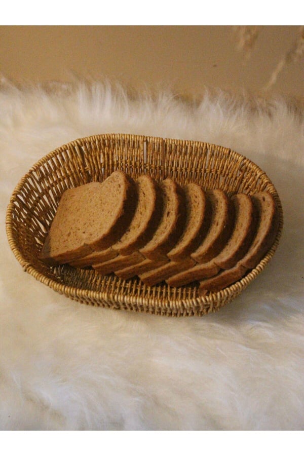Hasır Rattan Oval Geniş Ekmek Sepeti