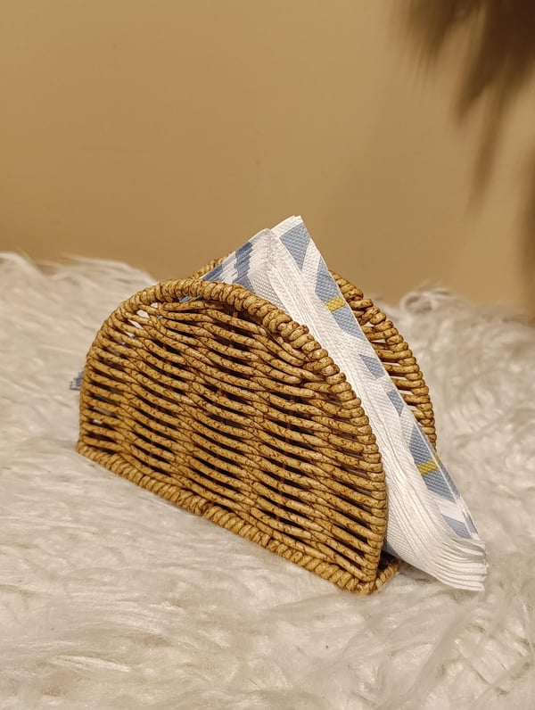 Hasır Rattan Oval Peçetelik
