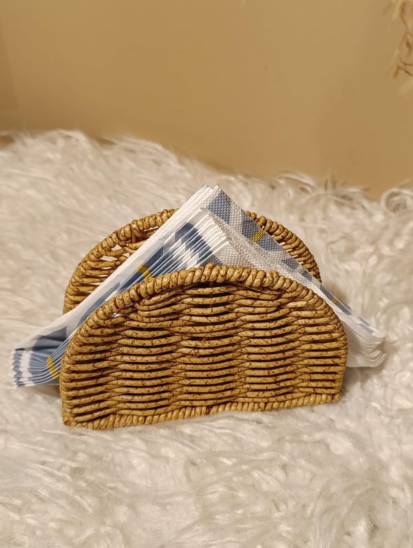 Hasır Rattan Oval Peçetelik