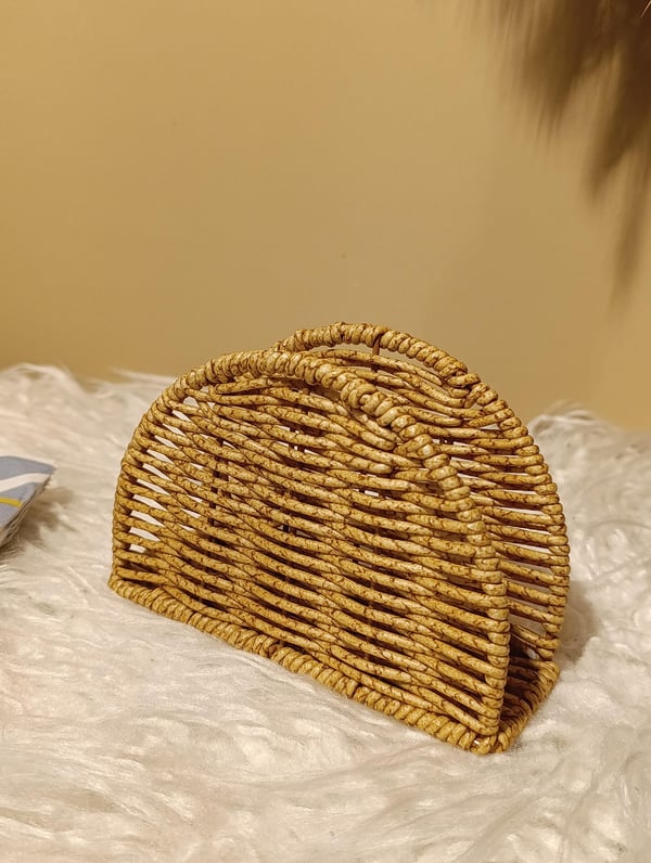 Hasır Rattan Oval Peçetelik
