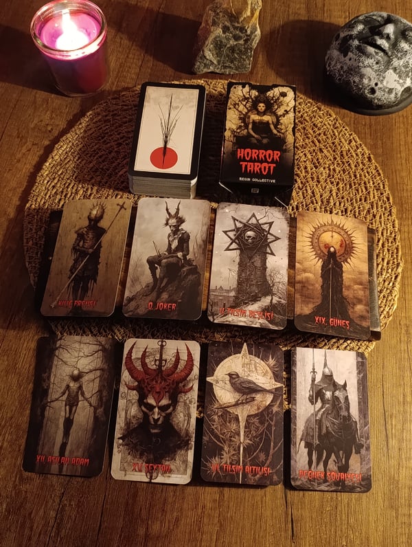 Horror Tarot Destesi 78 Kart - Arındırma Kesesi Hediyeli