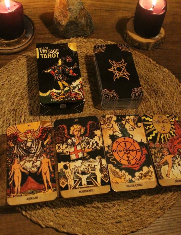 Vintage Tarot Destesi - 78 Kart