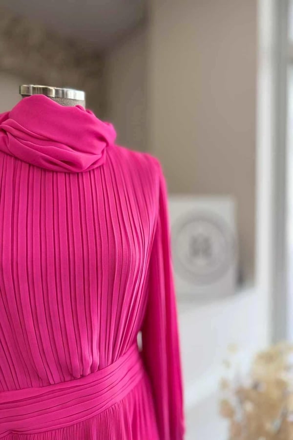 MSSM Şifon Piliseli Elbise